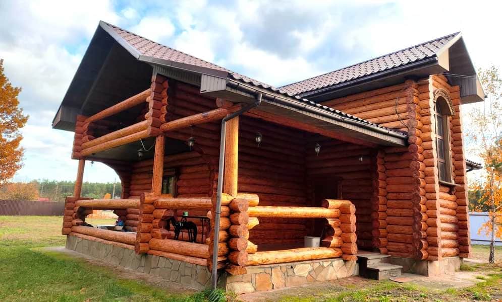 Будинок, Глібівка: дикий зруб, тераса, вихід до річки та лісу - фото 1