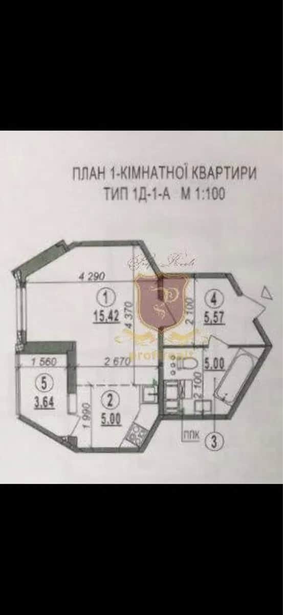 1-кімнатна квартира, Деснянський: новобудова, після будівельників - фото 1