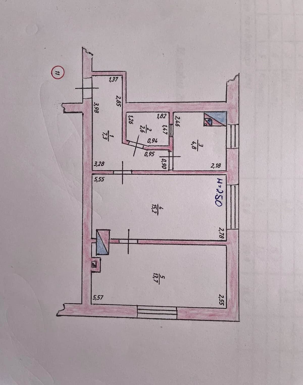 2-кімнатна квартира, Глибока: хороший стан, торг можливий - фото 1