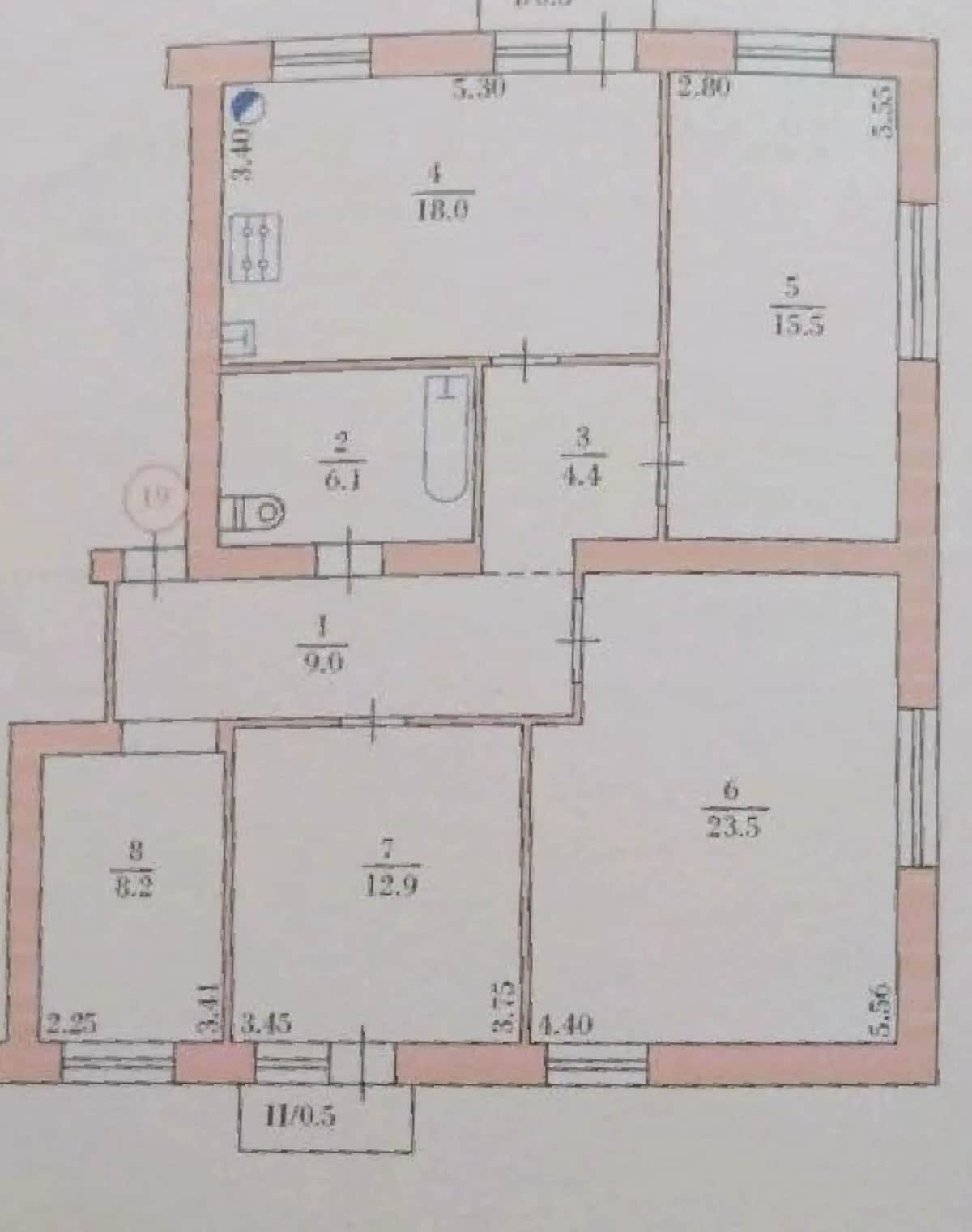 3-кімнатна квартира, Центр: євроремонт, індивідуальне газове опалення - фото 2