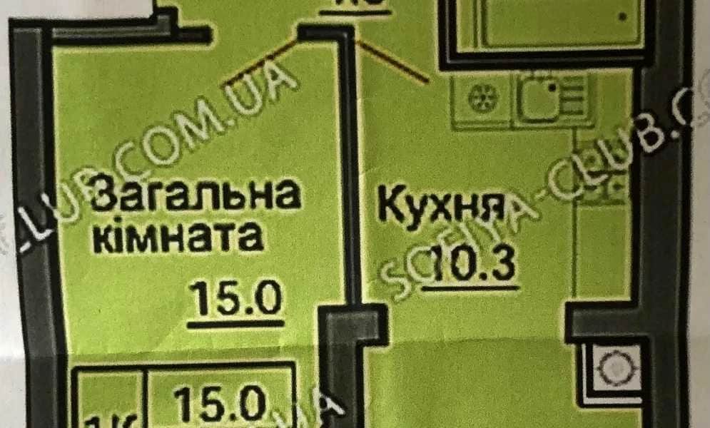 1-кімнатна квартира у ЖК Софія Клубний: без ремонту, охорона - фото 1