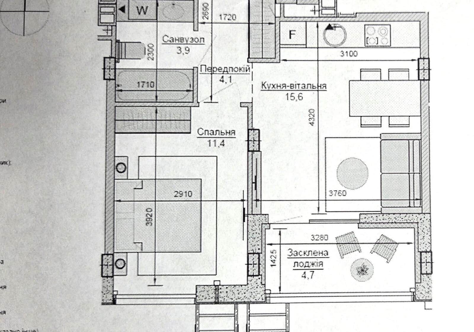 1-кімнатна квартира, Теремки-1: новий фонд, закритий двір - фото 2