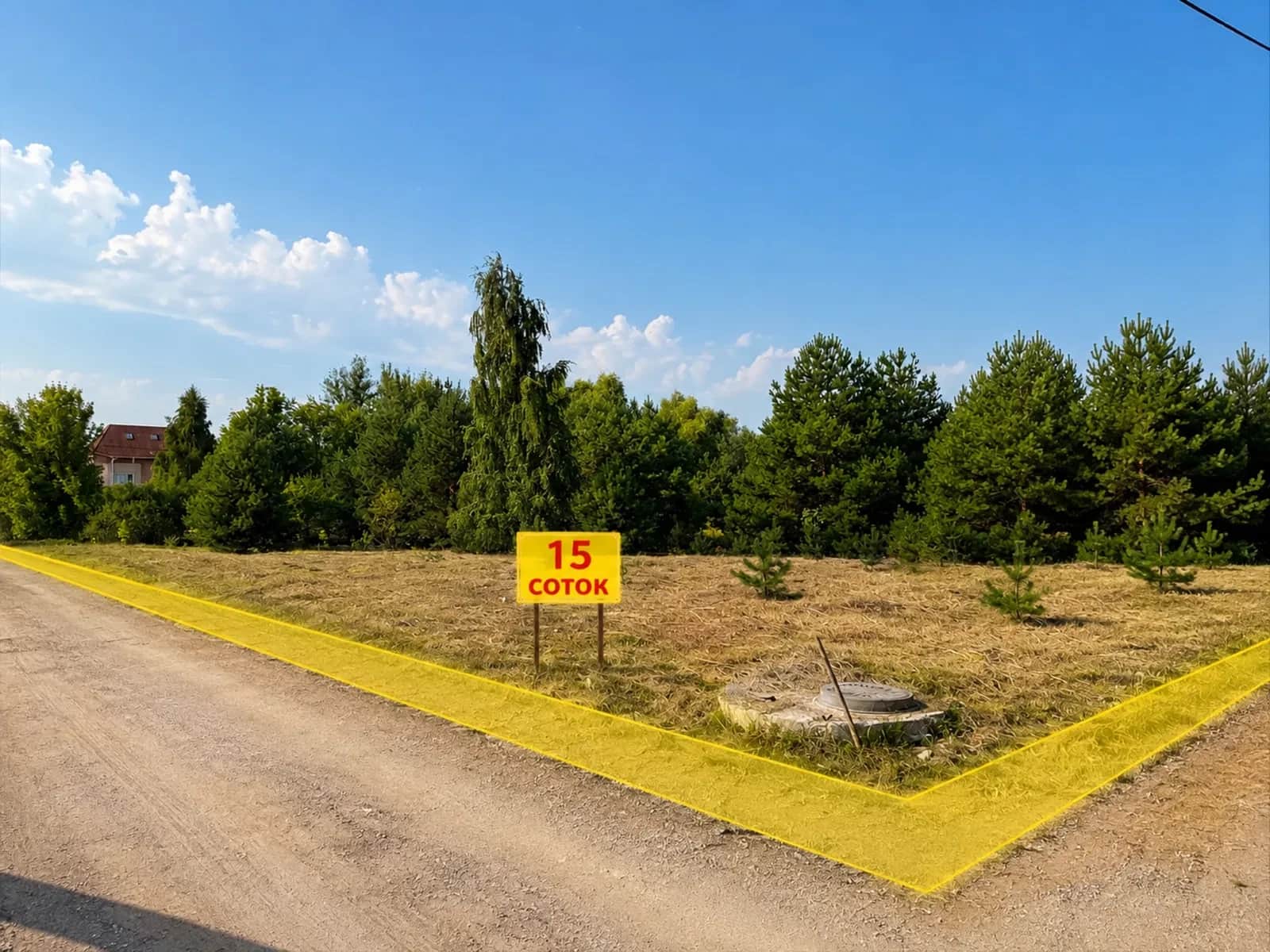 Ділянка 15 соток, Любимівка: три під’їзди, газ та електрика - фото 2