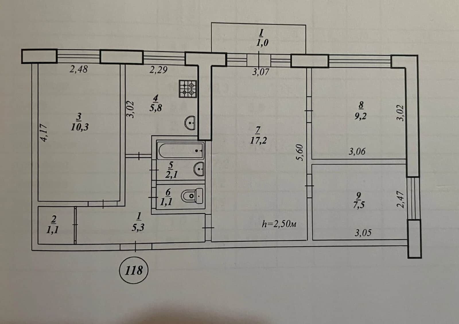 4-кімнатна квартира, Тернівський: вода й опалення без світла, торг - фото 1