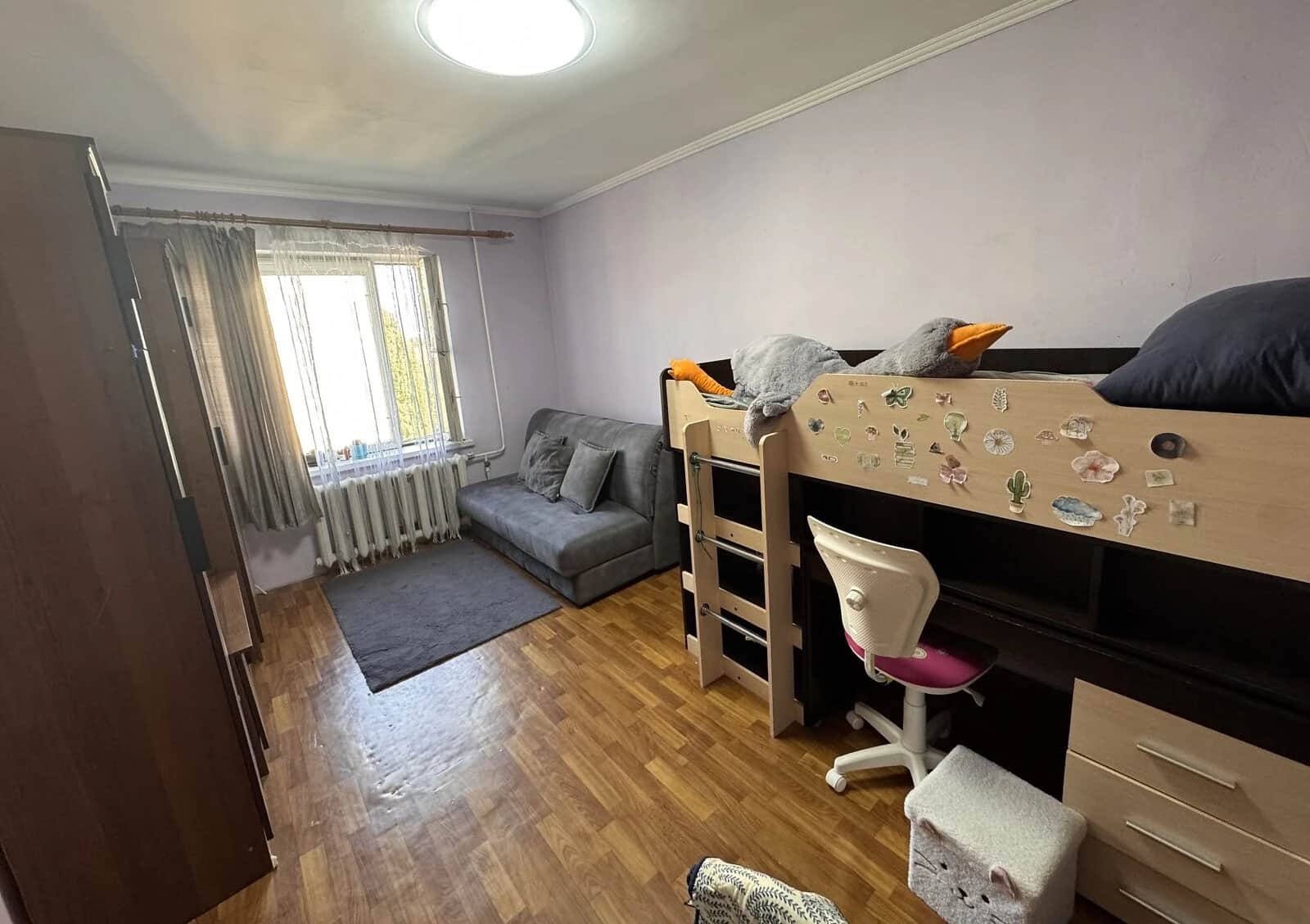 1-кімнатна квартира, Воскресенка: цегляні стіни, бойлер - фото 2