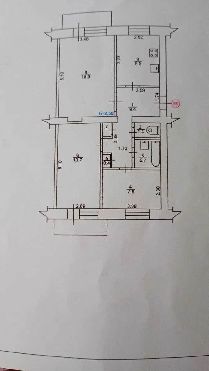 3-кімнатна квартира, Шостка: облаштована кімната в підвалі, єВідновлення - фото 2