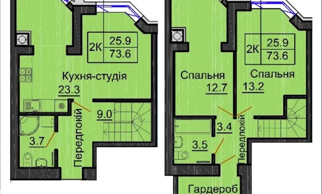 3-кімнатна квартира у ЖК Софія Резіденс: дворівнева, без ремонту - фото 1