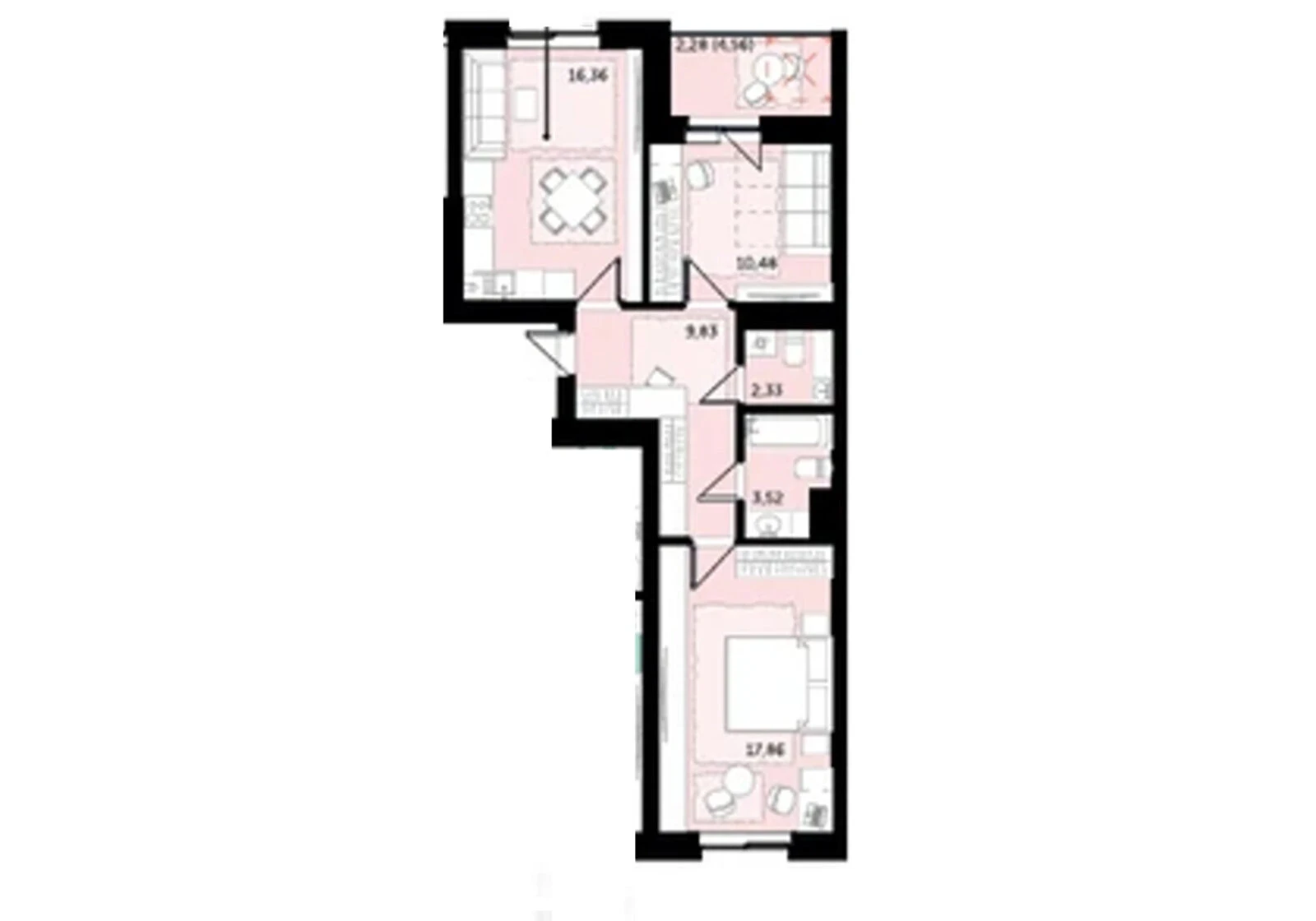 2-кімнатна квартира, Володимир: новобудова, здача у 2028 - фото 2
