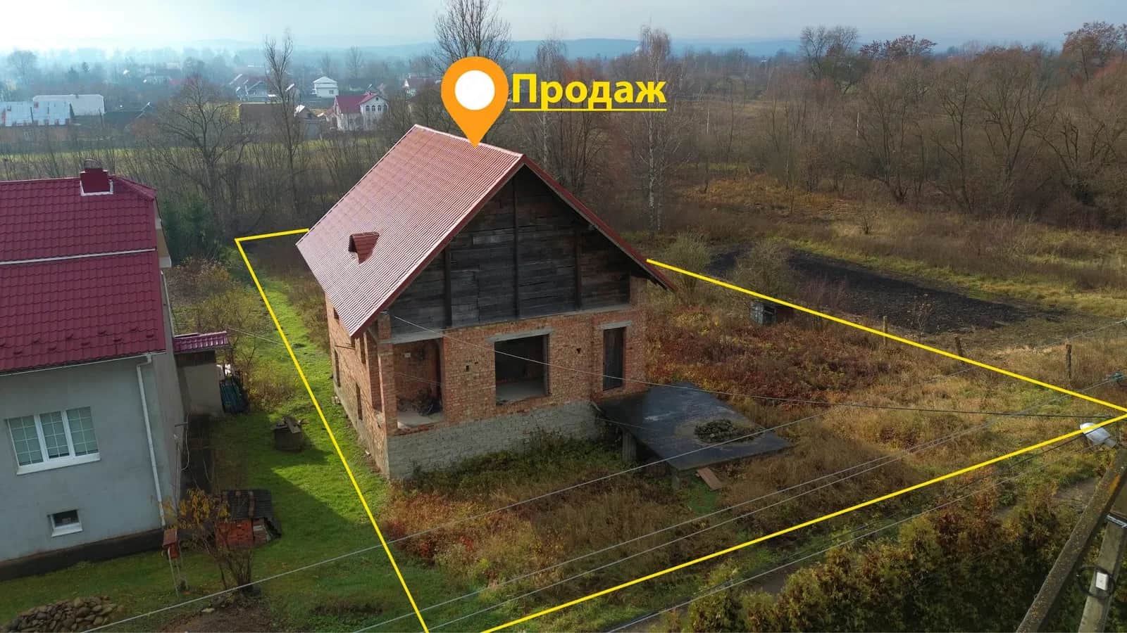 Будинок, Корнич: незавершене будівництво, ставок, криниця - фото 1