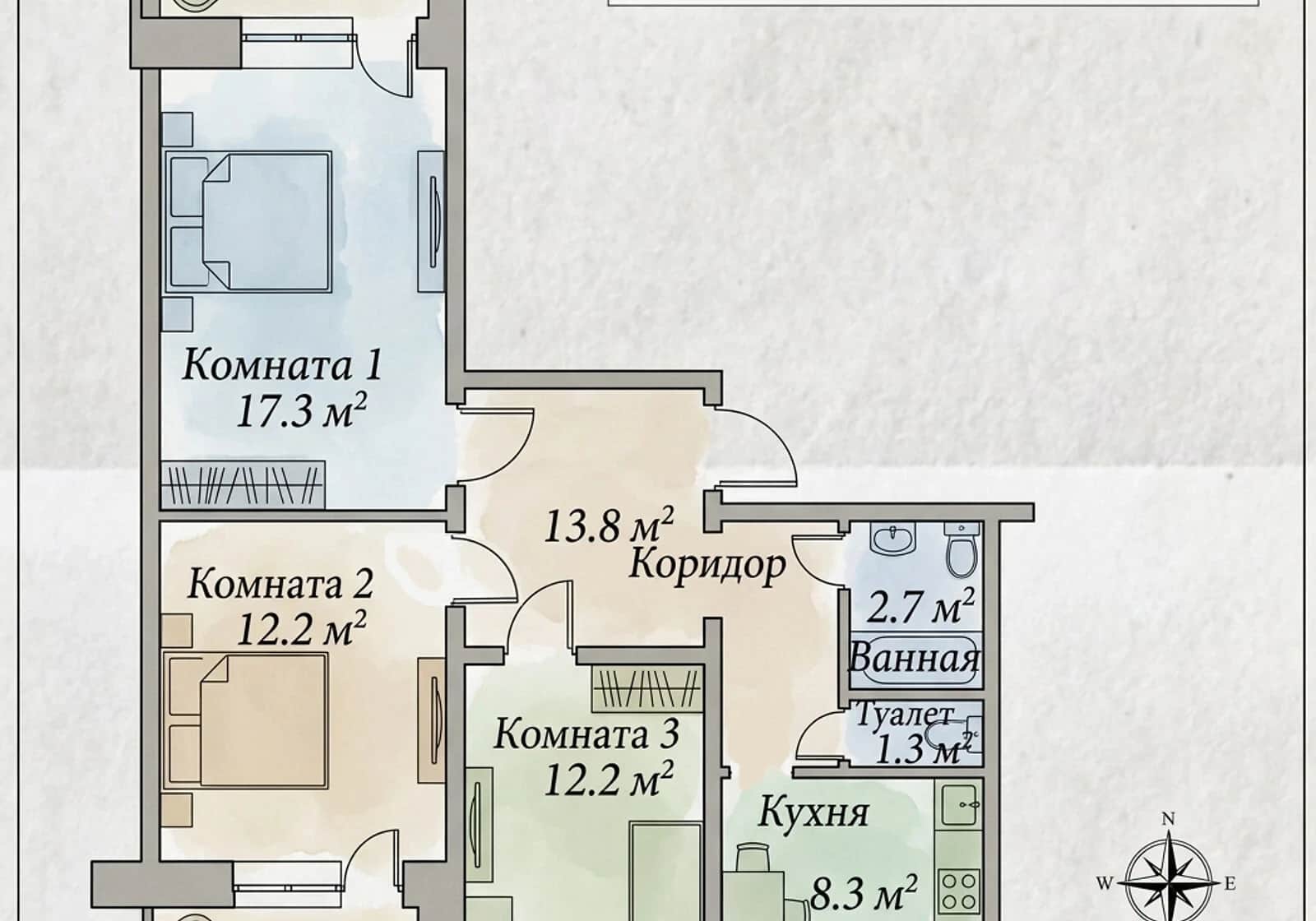 3-кімнатна квартира, Оболонь: метро Героїв Дніпра - фото 2