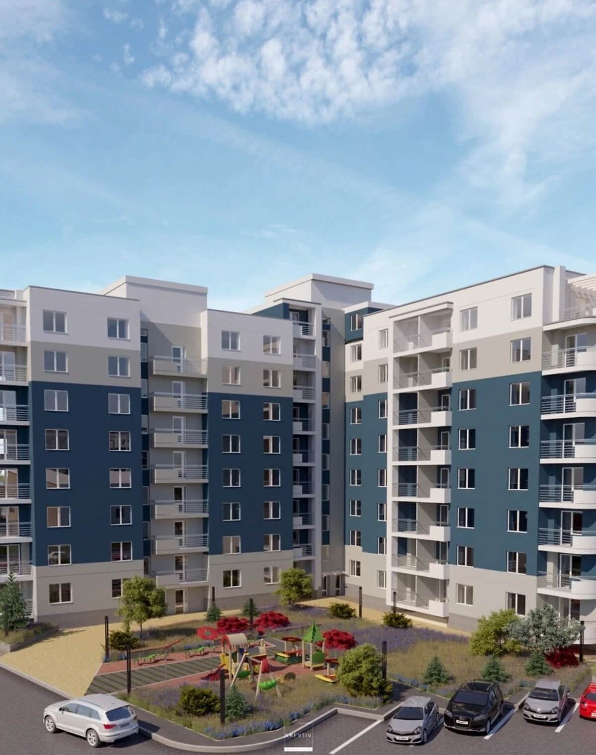 1-кімнатна квартира, Мостиська: кухня-студія, здача в 2026 - фото 1
