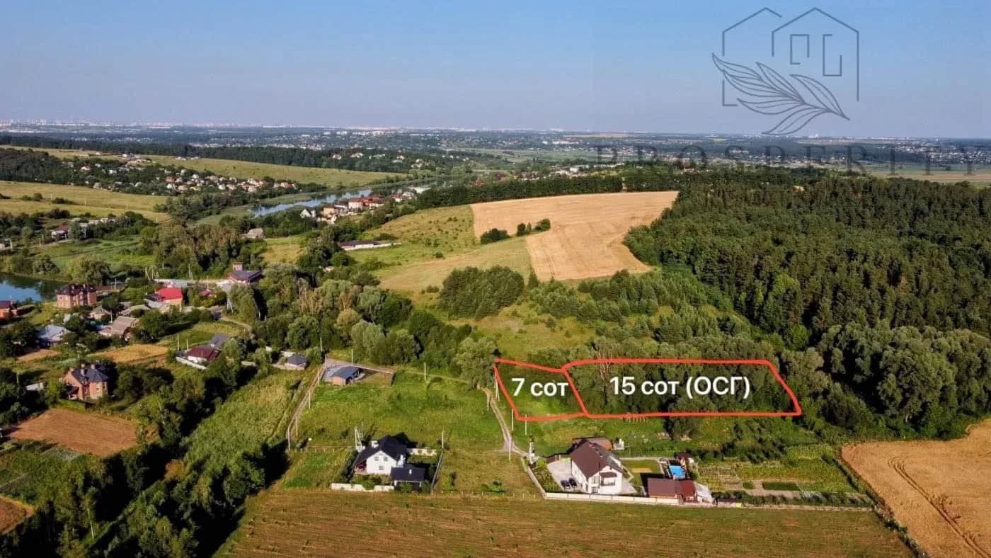 Ділянка 22 соток, Горбовичі: 7 сот під забудову, ліс і озера - фото 1