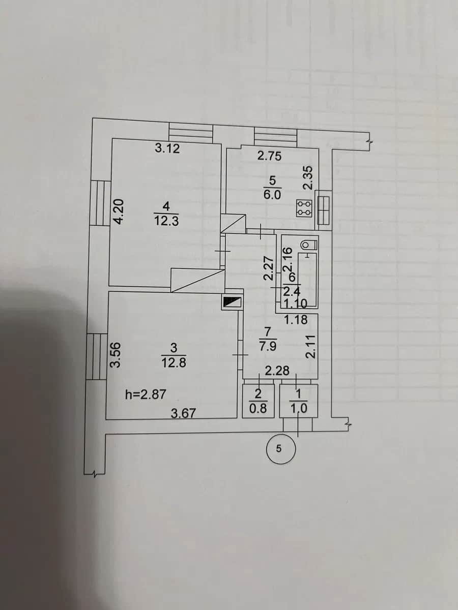 2-кімнатна квартира, Бердичів: сталінка, власна ділянка, торг - фото 1