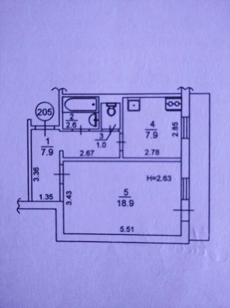 1-кімнатна квартира, Деснянський: газ без світла, єОселя - фото 1