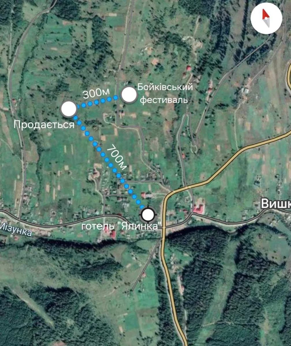 Ділянка 51.85 соток, Вишків: під будівництво, біля GORO Mountain Resort - фото 1