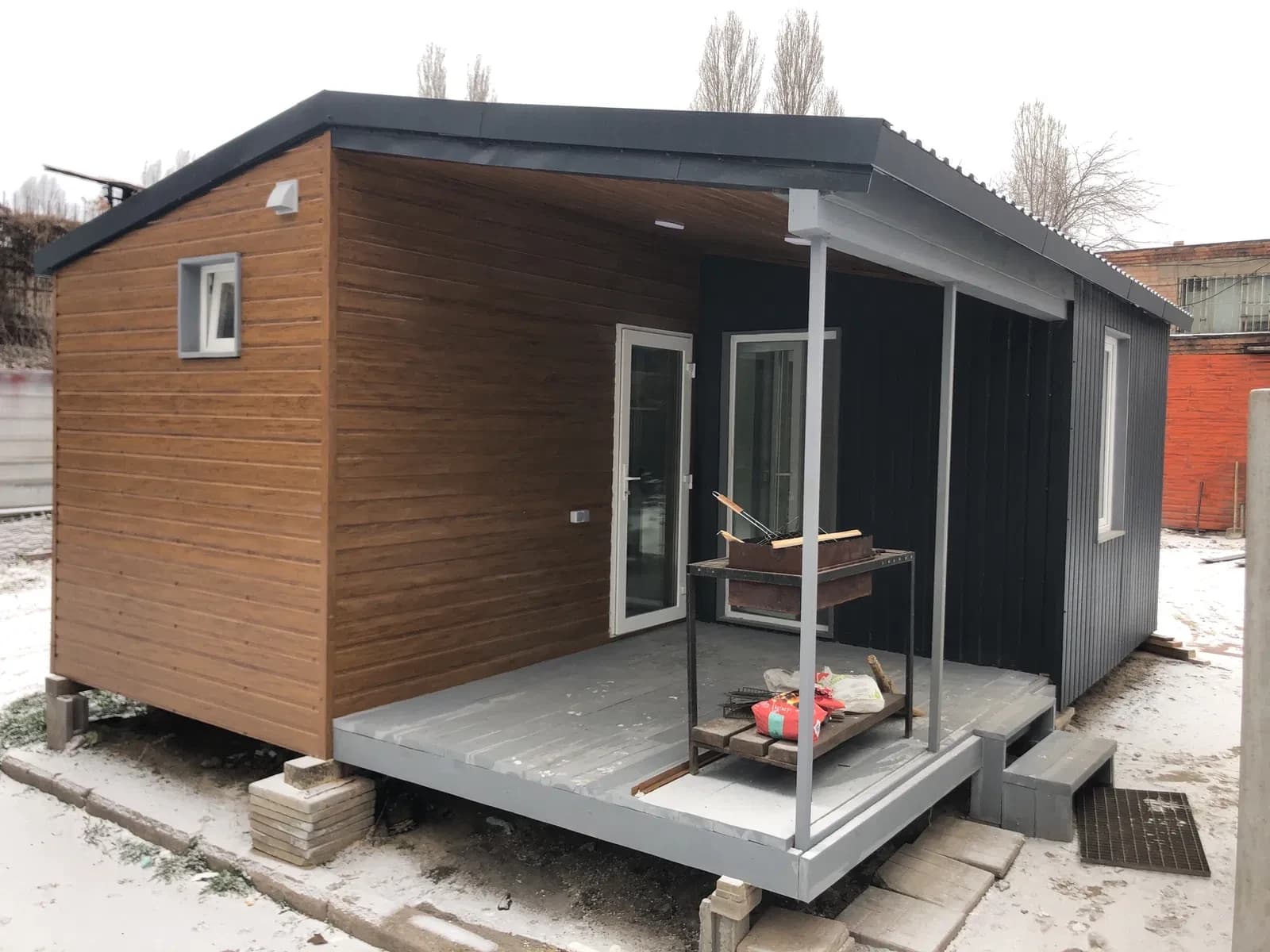 Модульний будинок, Долгинцевський: піч-камін, два модулі - фото 3
