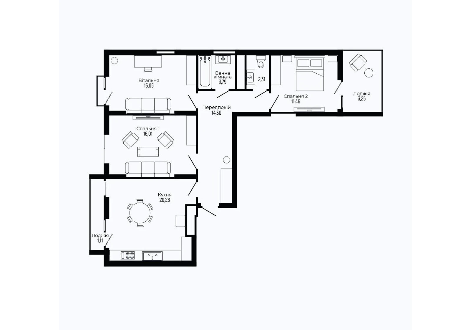 3-кімнатна квартира, Трускавець: здача в 2027, центр курорту - фото 2