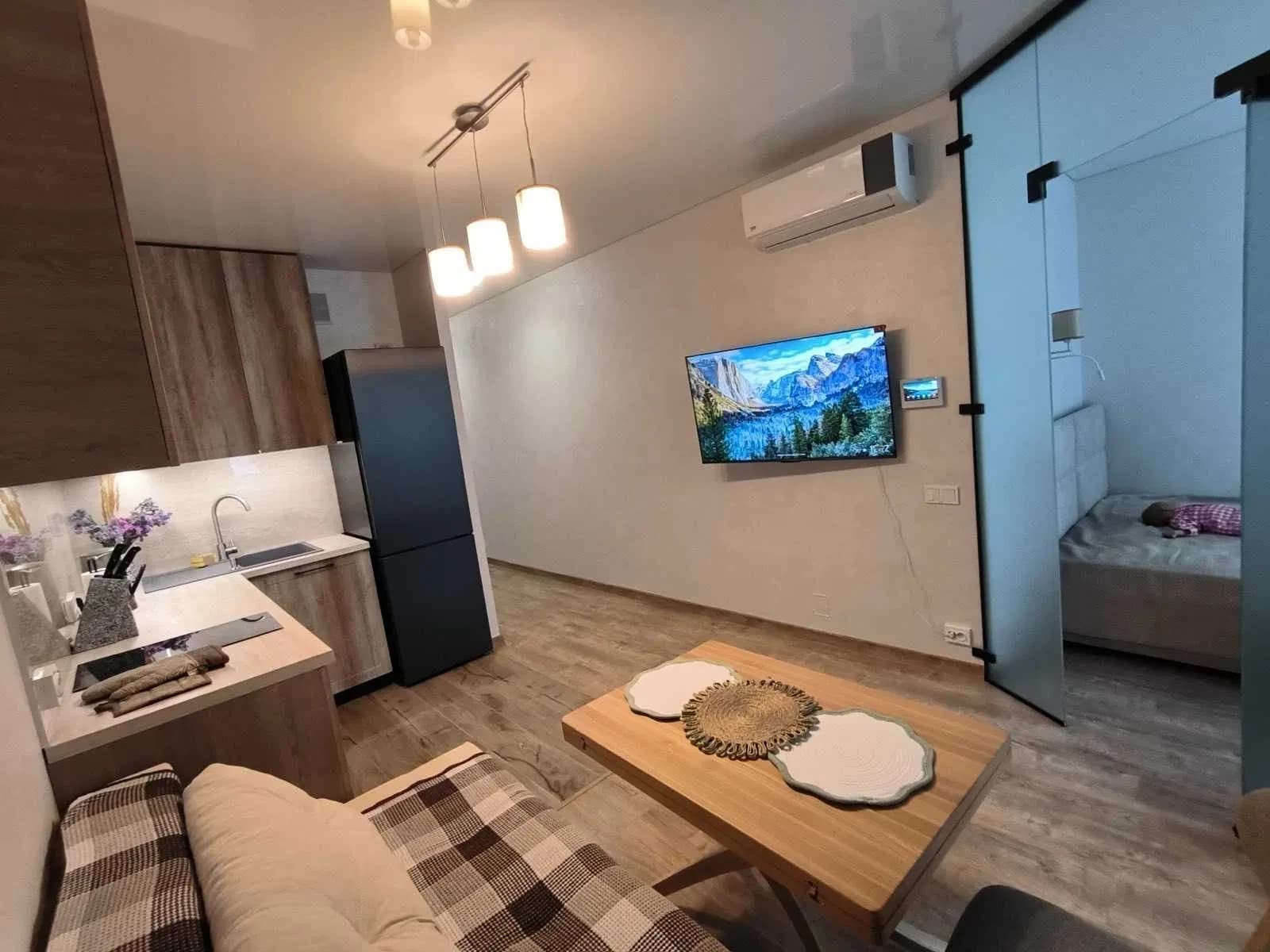 1-кімнатна квартира у ЖК Parus city: перша здача, кухня-вітальня - фото 3