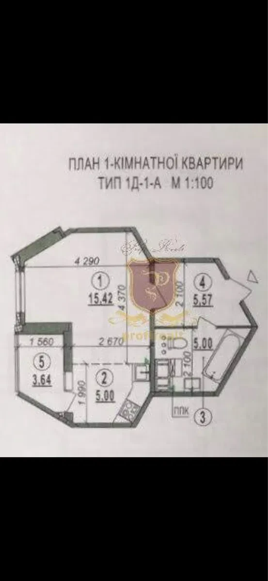 1-кімнатна квартира, Деснянський: новобудова, після будівельників - фото 1