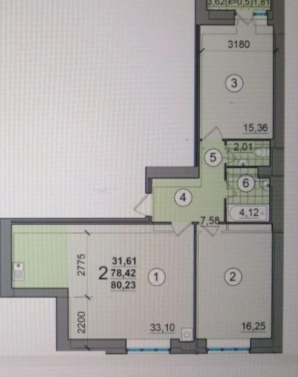 2-кімнатна квартира, Деснянський: здача у 2026, кухня 30 м² - фото 2