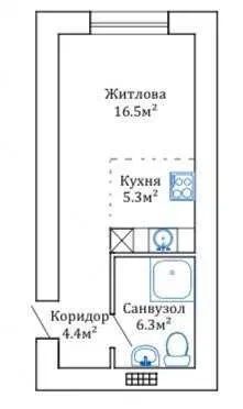 1-кімнатна квартира у ЖК «Морская Мечта»: вид на море - фото 5