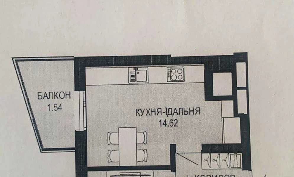 1-кімнатна квартира у ЖК Viking Hills: без ремонту, панорамні вікна - фото 2
