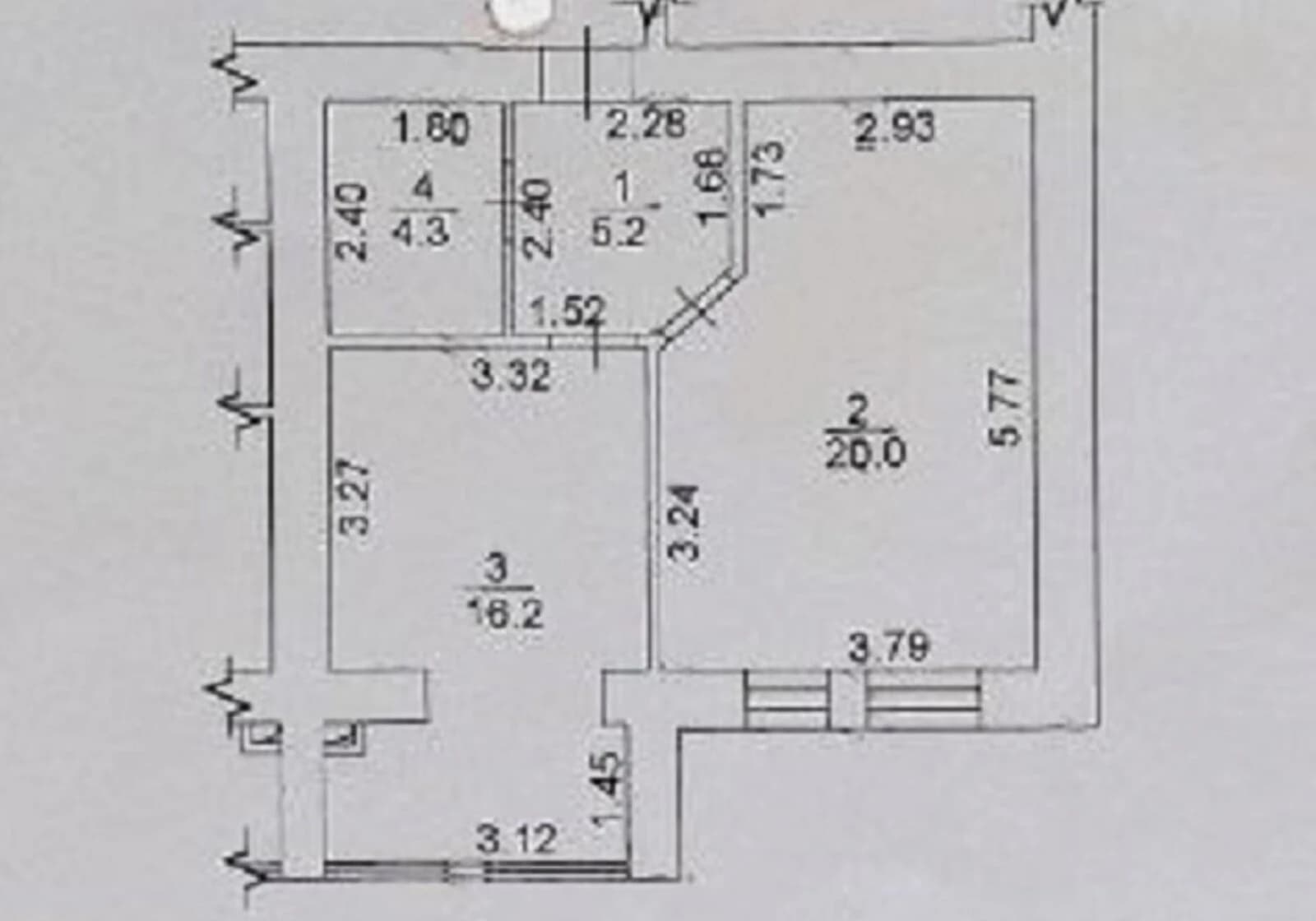 1-кімнатна квартира, Требухів: євроремонт, панорамні вікна