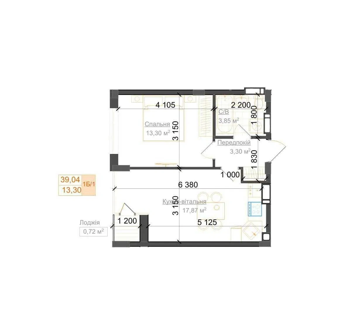 1-кімнатна квартира у ЖК Гостомель Residence: єОселя, торг - фото 2