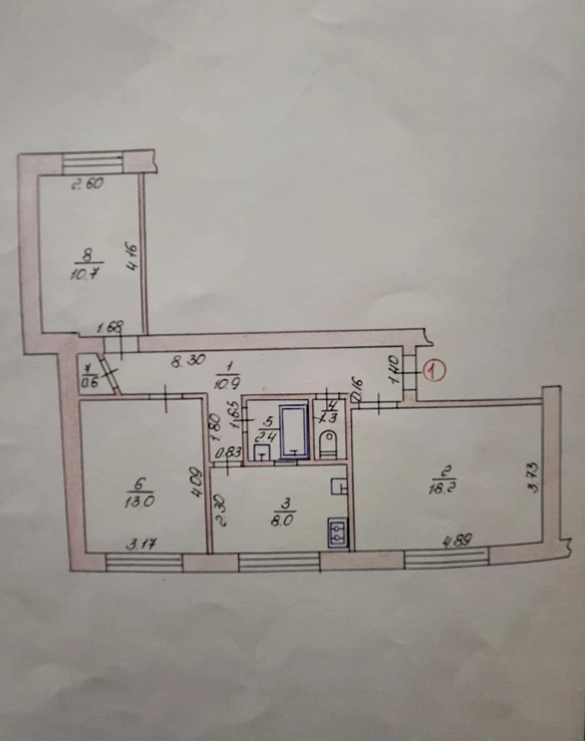 3-кімнатна квартира, Центр: євроремонт, централізоване опалення