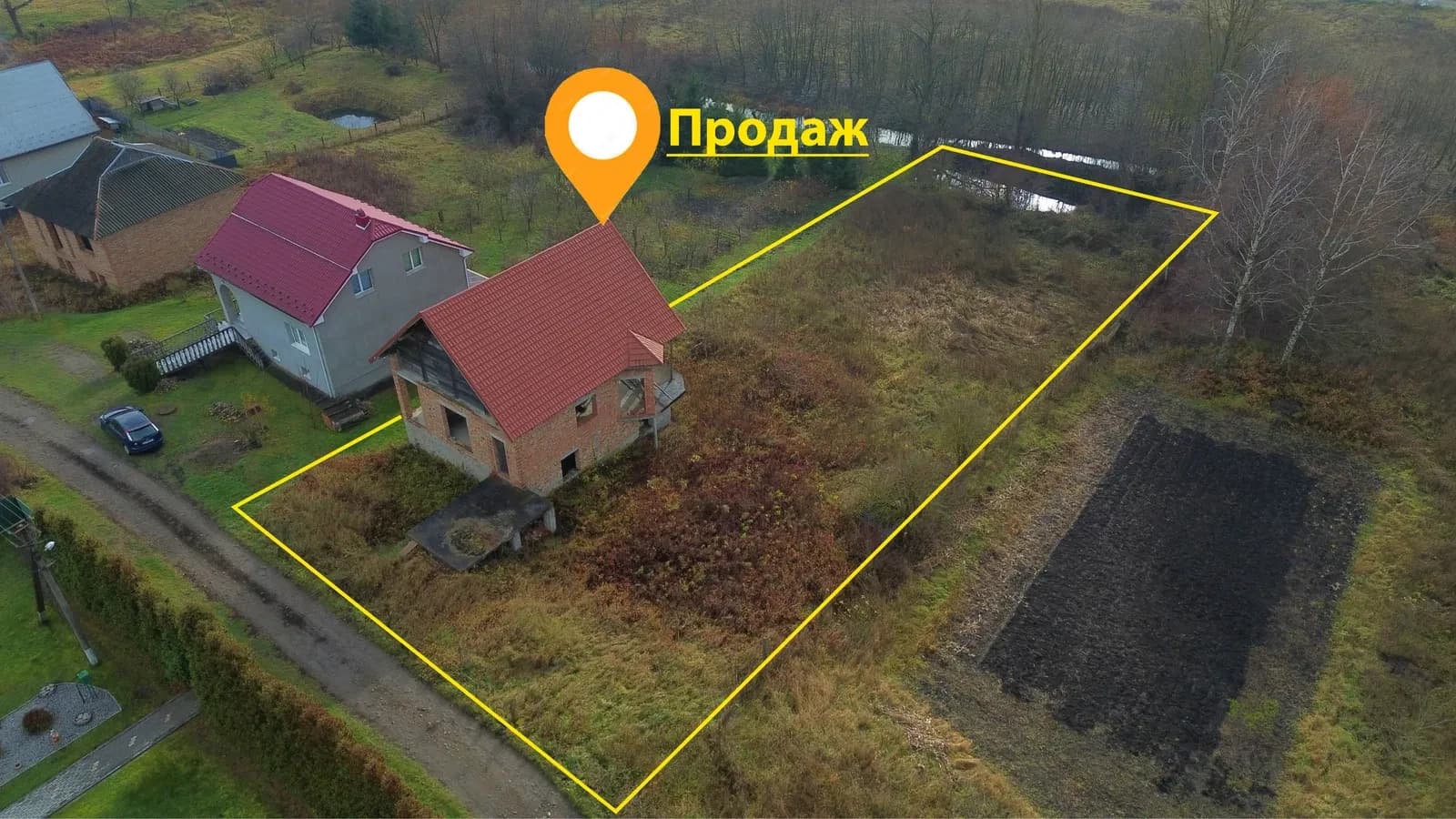 Будинок, Корнич: незавершене будівництво, ставок, криниця - фото 5