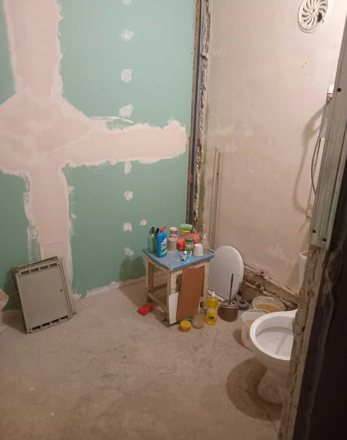 2-кімнатна квартира, Запоріжжя: чорнова штукатурка, цегляні стіни - фото 3