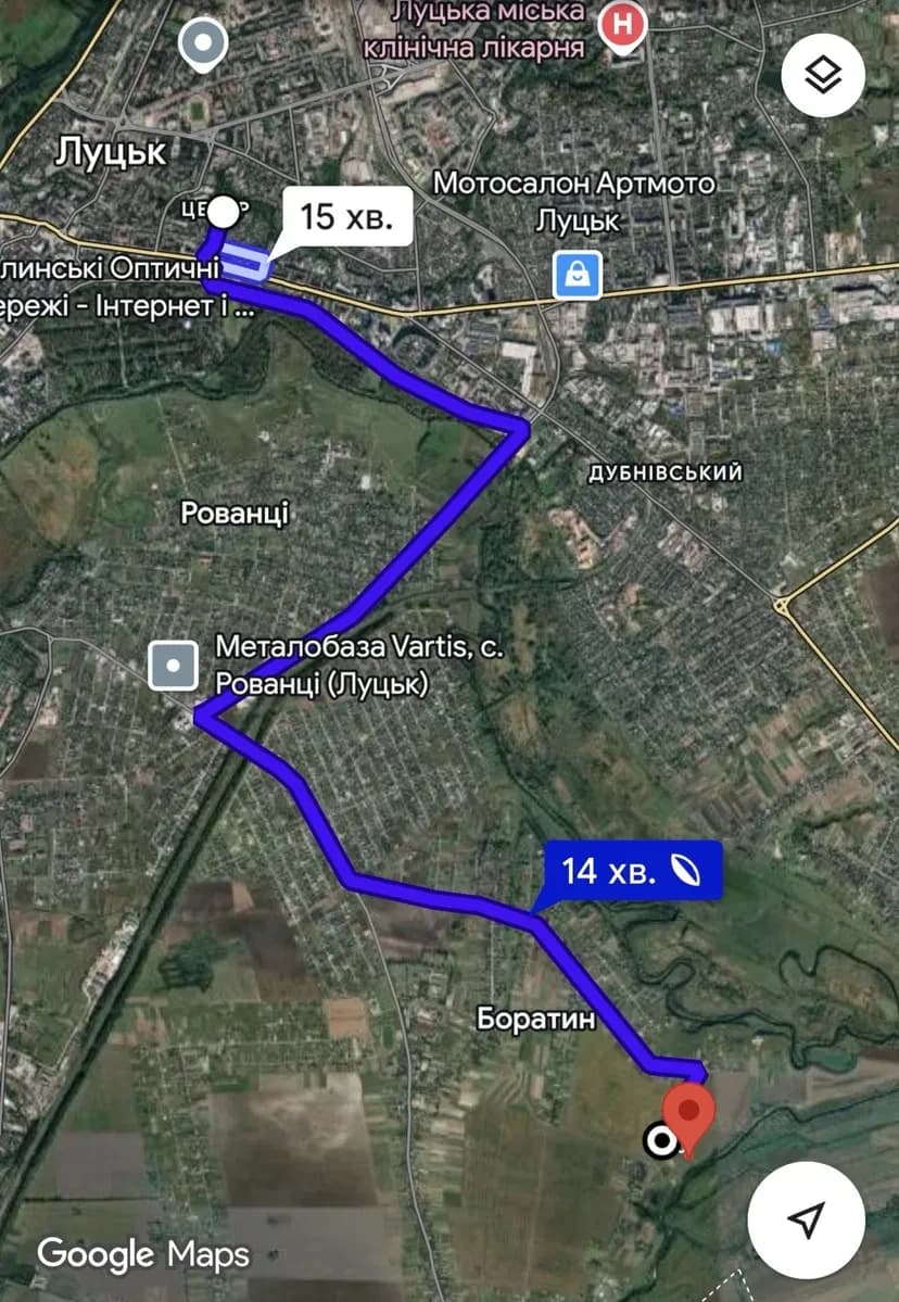 Ділянка 30 соток, Боратин: під будівництво, біля річки Стир, торг