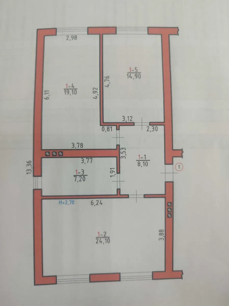 2-кімнатна квартира, Сторожинець: єОселя, новобудова, кухня 24 м²