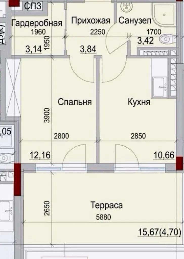 1-кімнатна квартира у ЖК ПРОСТРАНСТВО НА ДАЧНОЙ: тераса, підземний паркінг - фото 5