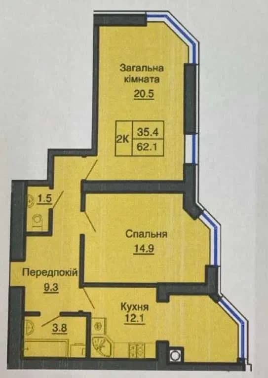 2-кімнатна квартира у ЖК Sofia Residence: будинок зданий, єОселя