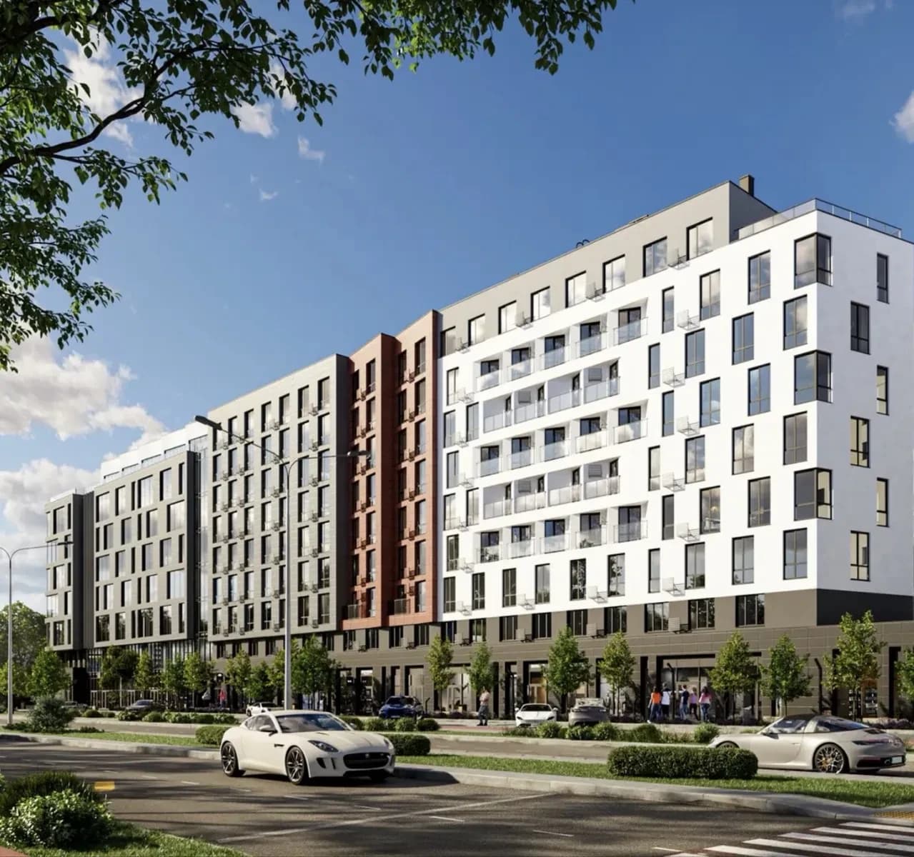 Апартаменти у ЖК Mill Town: вид на Чорновола, 2 французькі балкончики