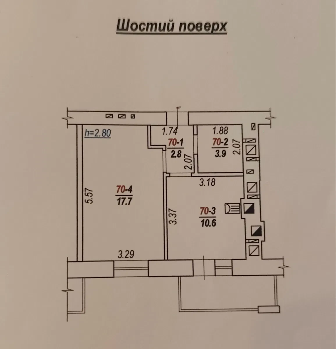 1-кімнатна квартира, Рівне: газове опалення, вид у бік Мототреку - фото 5