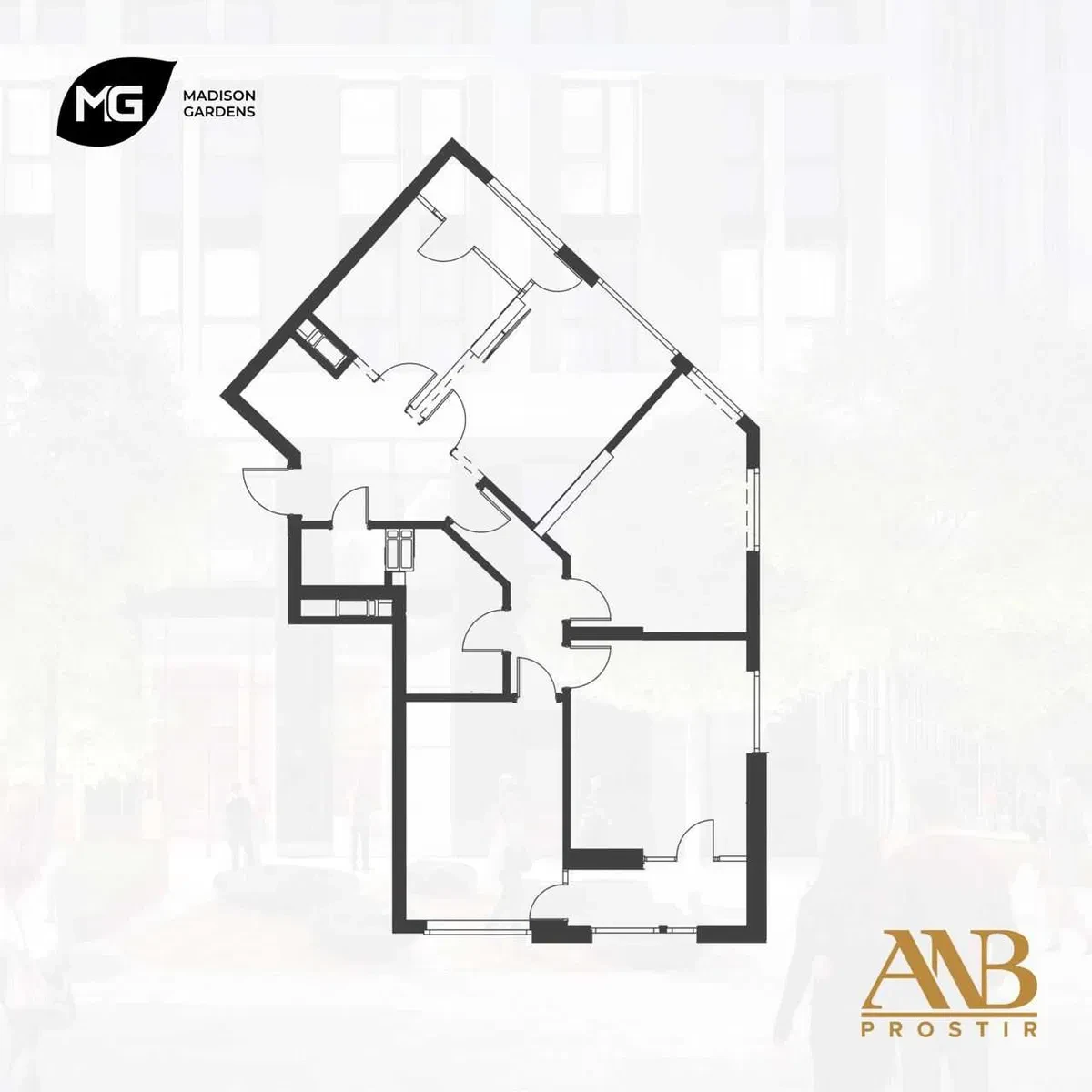 4-кімнатна квартира у ЖК Madison Gardens: авторський проєкт, розстрочка - фото 2
