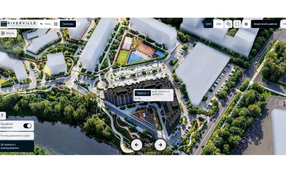1-кімнатна квартира у ЖК RIVERVILLE: набережна, басейн - фото 1