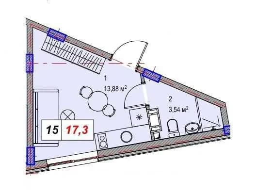Студія у ЖК Левадний: переуступка, 10 хв до метро Бориспільська - фото 2