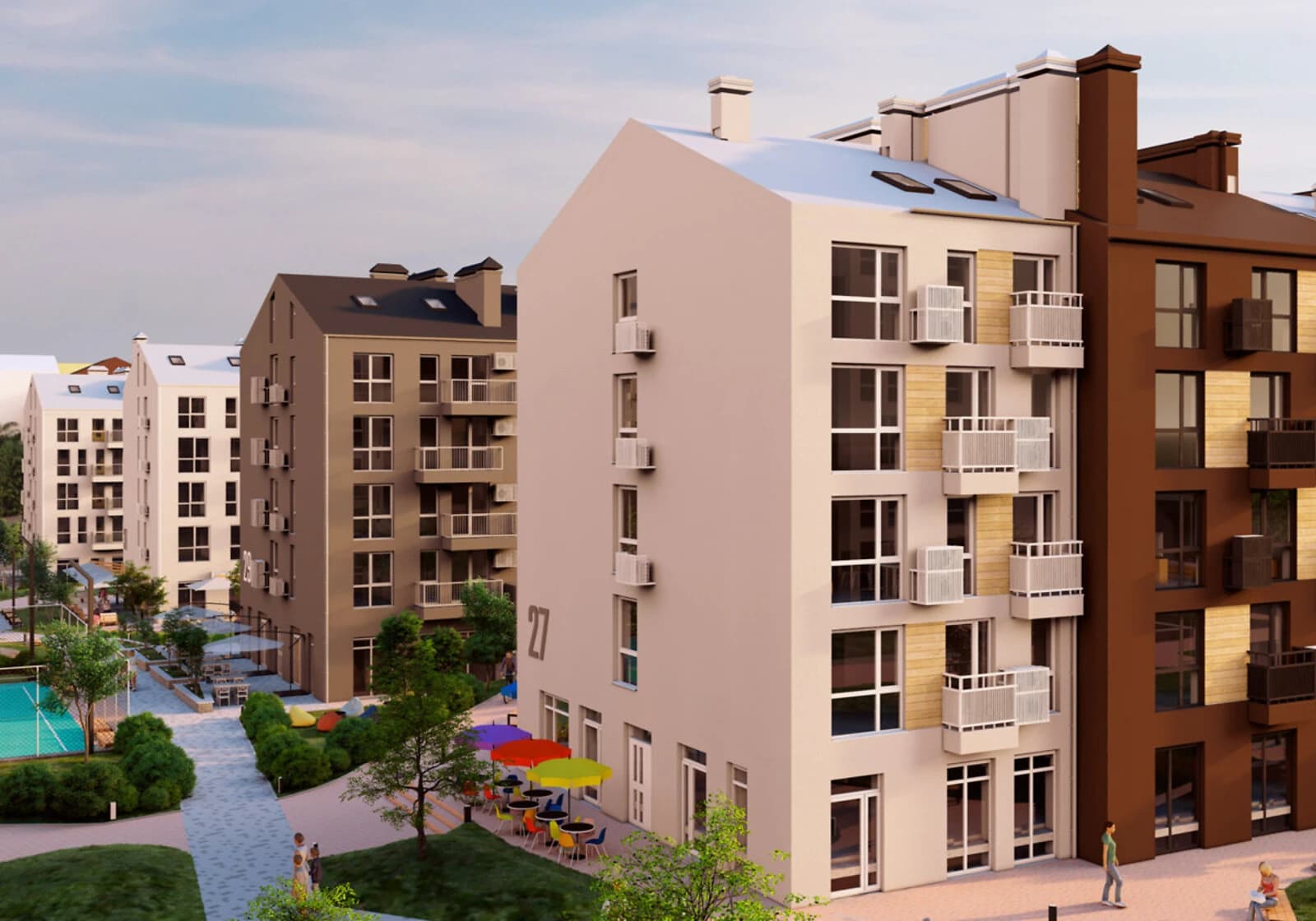 1-кімнатна квартира, Білогородка: здача в 2026, закритий двір - фото 2
