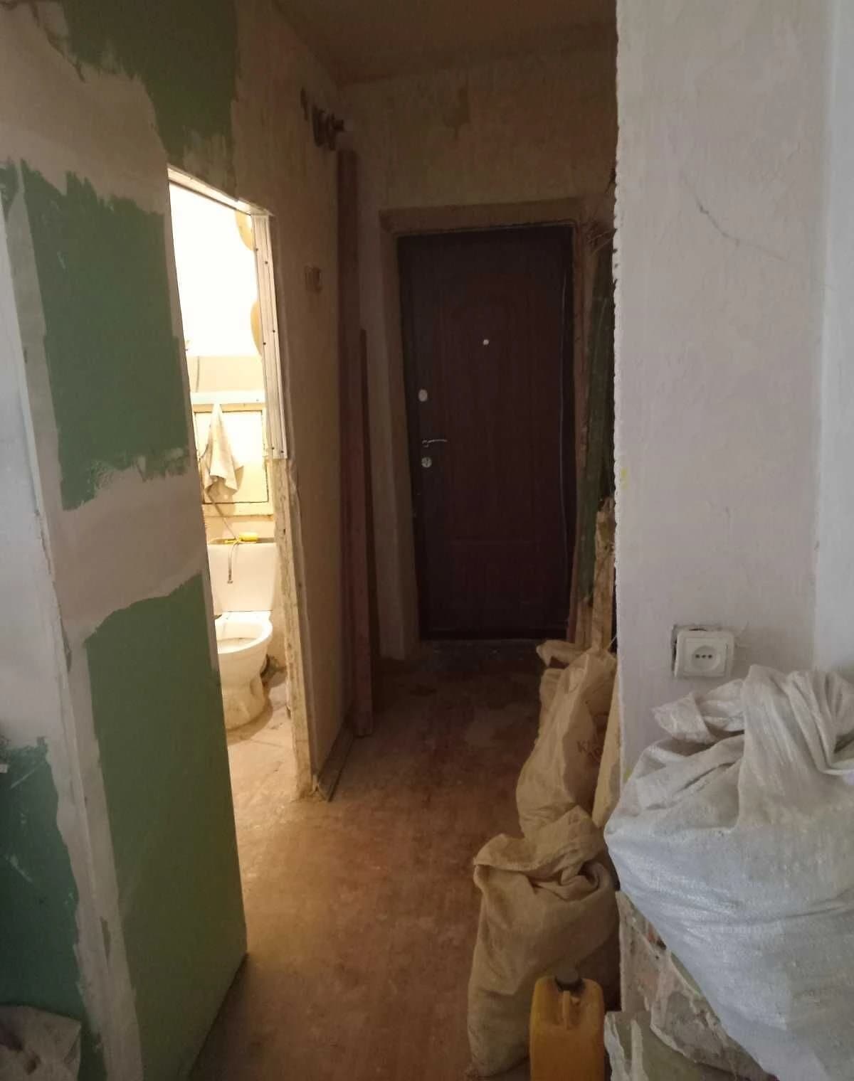 2-кімнатна квартира, Запоріжжя: чорнова штукатурка, цегляні стіни - фото 2