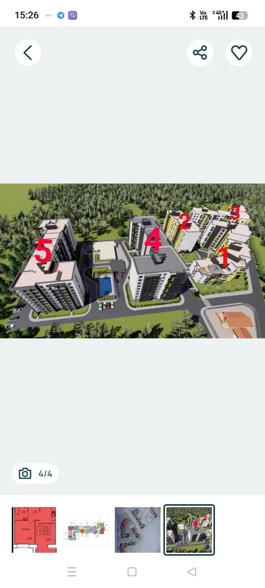 1-кімнатна квартира у ЖК Нові Байківці: новобудова, кухня 22 м² - фото 2