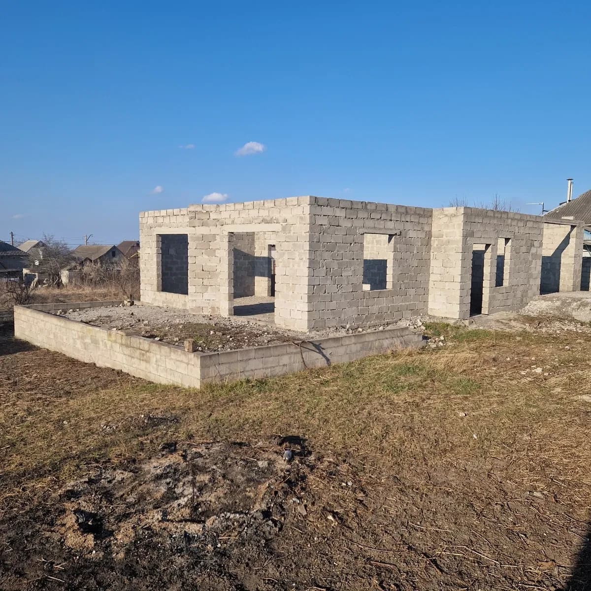 Ділянка 10 соток, Романково: будинок у будівництві, єОселя
