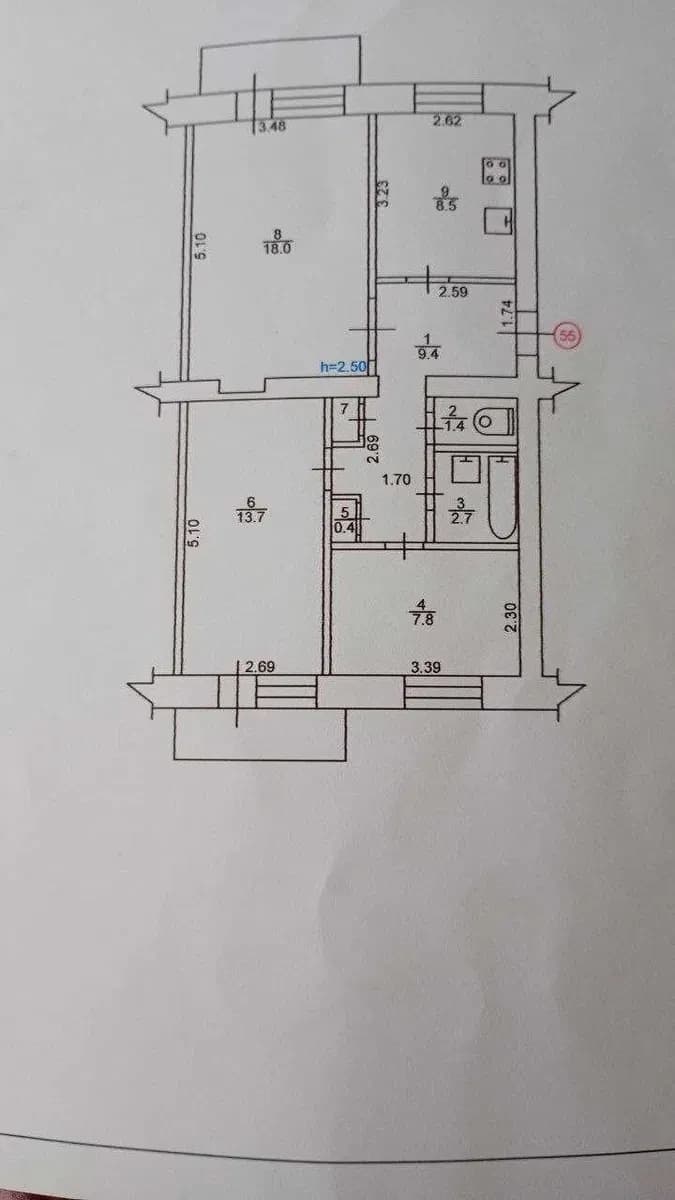 3-кімнатна квартира, Шостка: облаштована кімната в підвалі, єВідновлення - фото 2