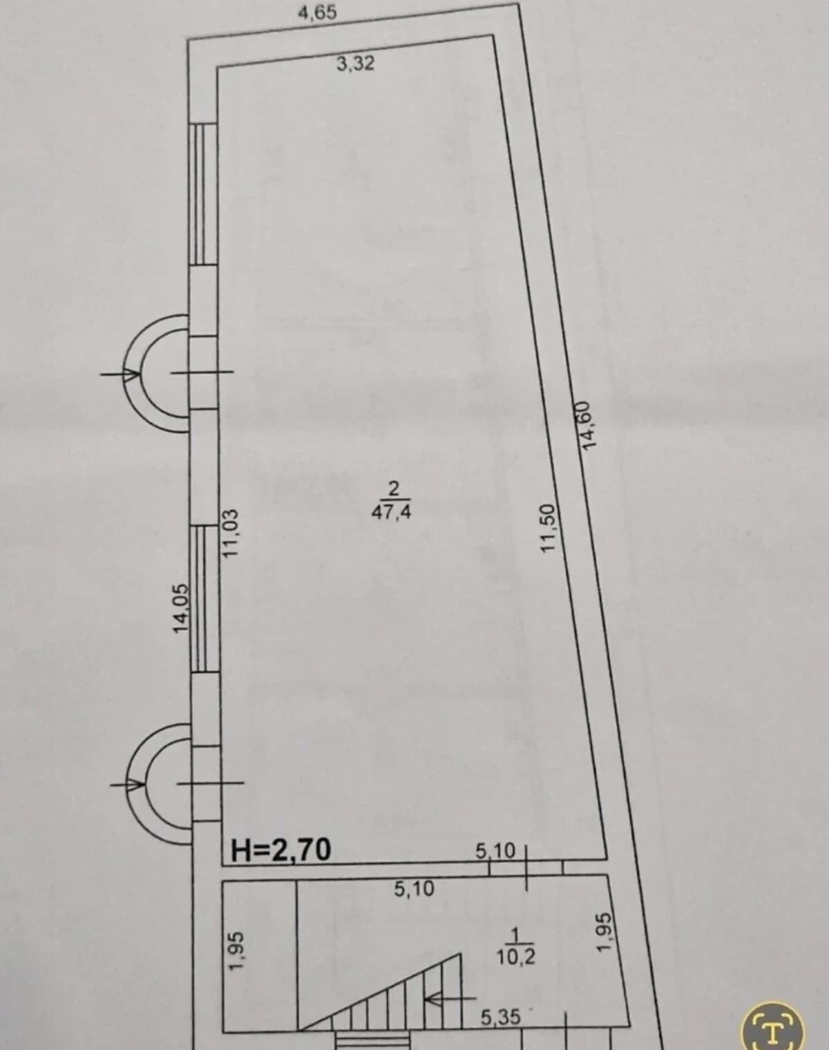 Приміщення, Виноградів: фасадне, окрема будівля, торг можливий - фото 2