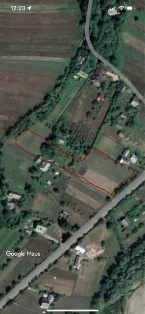Ділянка 50 соток, Богородчани: річка, газ, асфальтована дорога