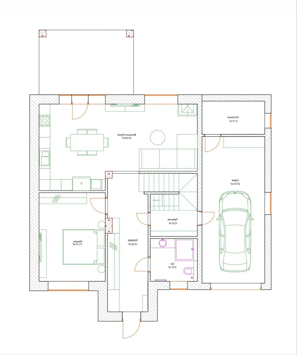Будинок, Гатне: газ і центральна каналізація, тераса 17,5 м² - фото 5
