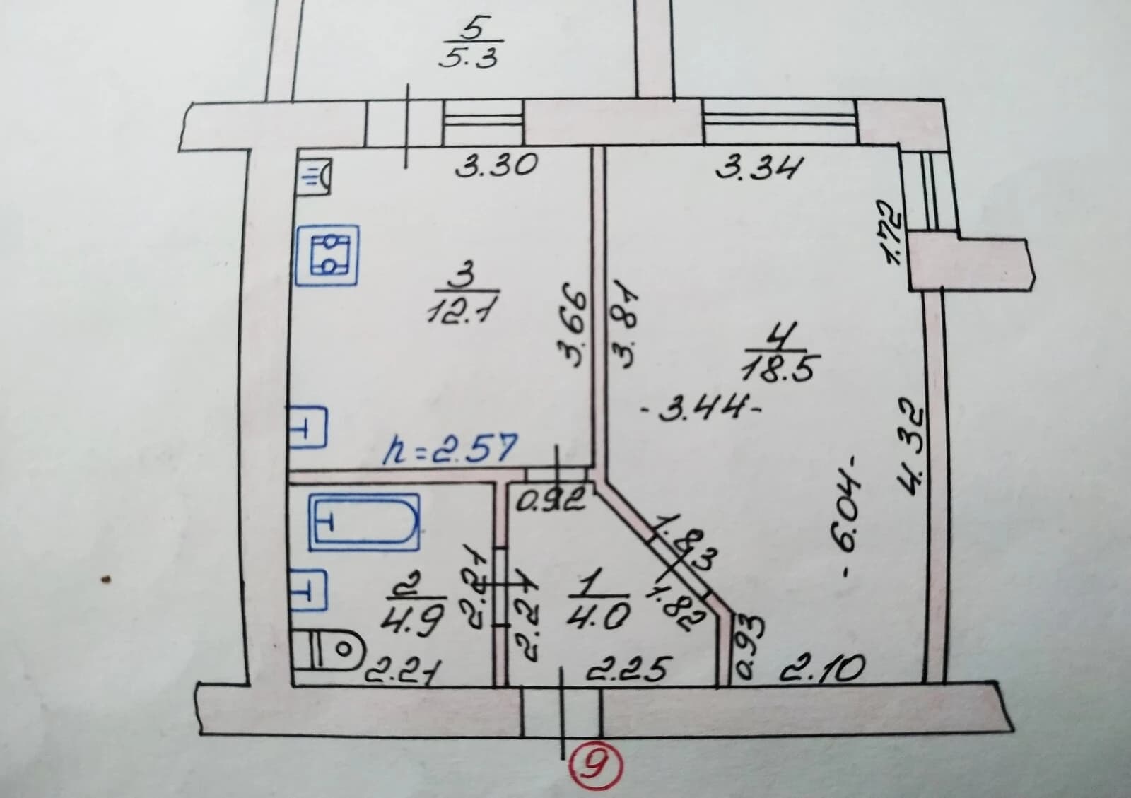 1-кімнатна квартира, 55 мікрорайон: вода і газ без світла - фото 1