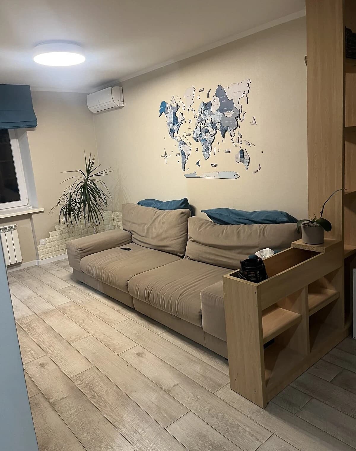 3-кімнатна квартира, Поділ: кухня-студія, опалення без світла - фото 1